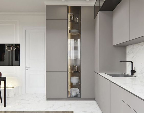 کابینت دو رنگ یا تک رنگ