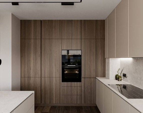 کابینت دو رنگ یا تک رنگ