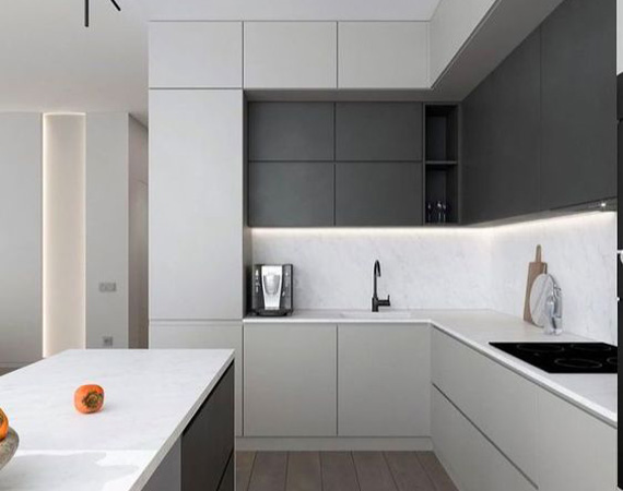 کابینت سفید و طوسی